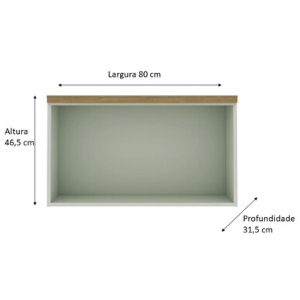 Armário de Cozinha Genialflex 1 Pt Basculante 80 cm Hortelã