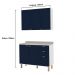 Armário de Cozinha Genialflex 2 Peças Com Tampo Branco Azul