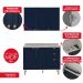 Armário de Cozinha Genialflex 2 Peças Com Tampo Branco Azul