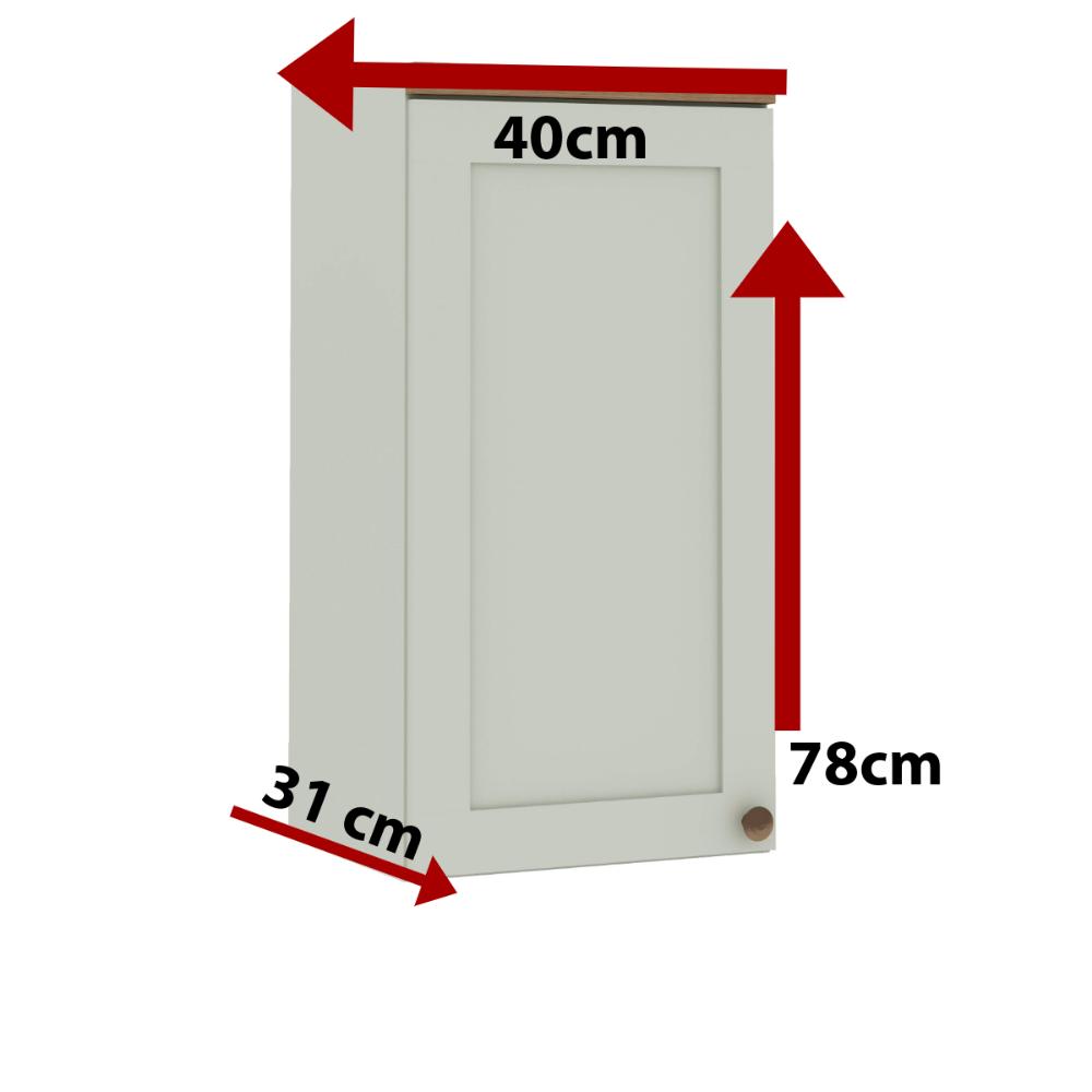 Armário de Cozinha Genialflex Iluminata 1 Pt 40 Cm Hortelã