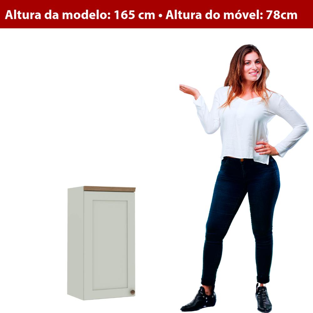 Armário de Cozinha Genialflex Iluminata 1 Pt 40 Cm Hortelã