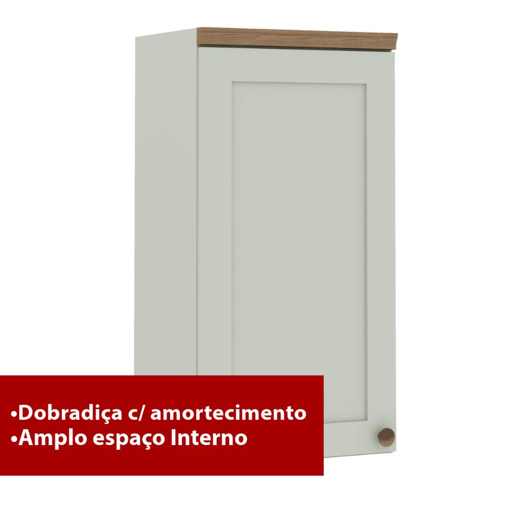 Armário de Cozinha Genialflex Iluminata 1 Pt 40 Cm Hortelã