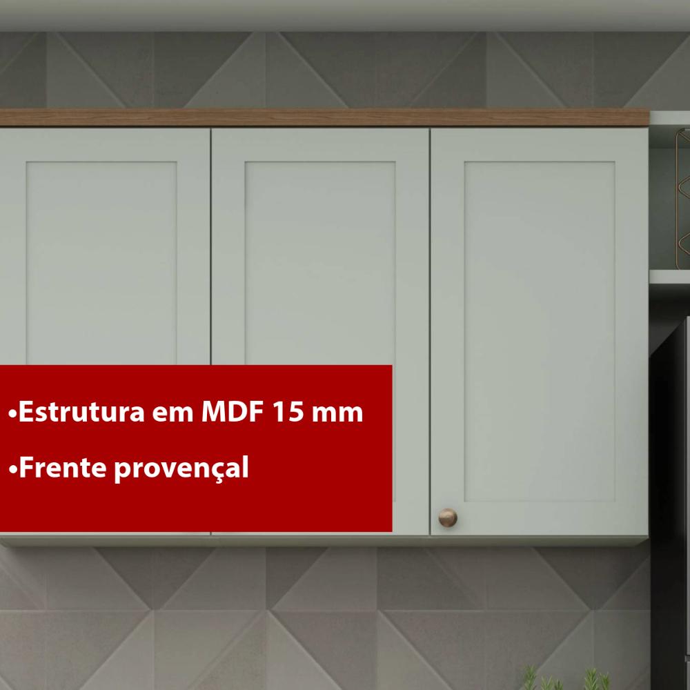 Armário de Cozinha Genialflex Iluminata 1 Pt 40 Cm Hortelã