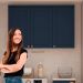Armário de Cozinha Genialflex Iluminata 3 Portas Branco Azul