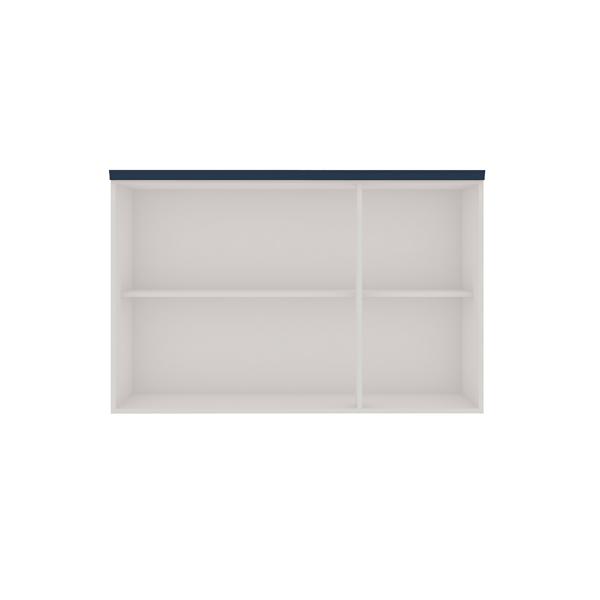 Armário de Cozinha Genialflex Iluminata 3 Portas Branco Azul