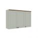 Armário de Cozinha Genialflex Iluminata 3 Portas Hortelã