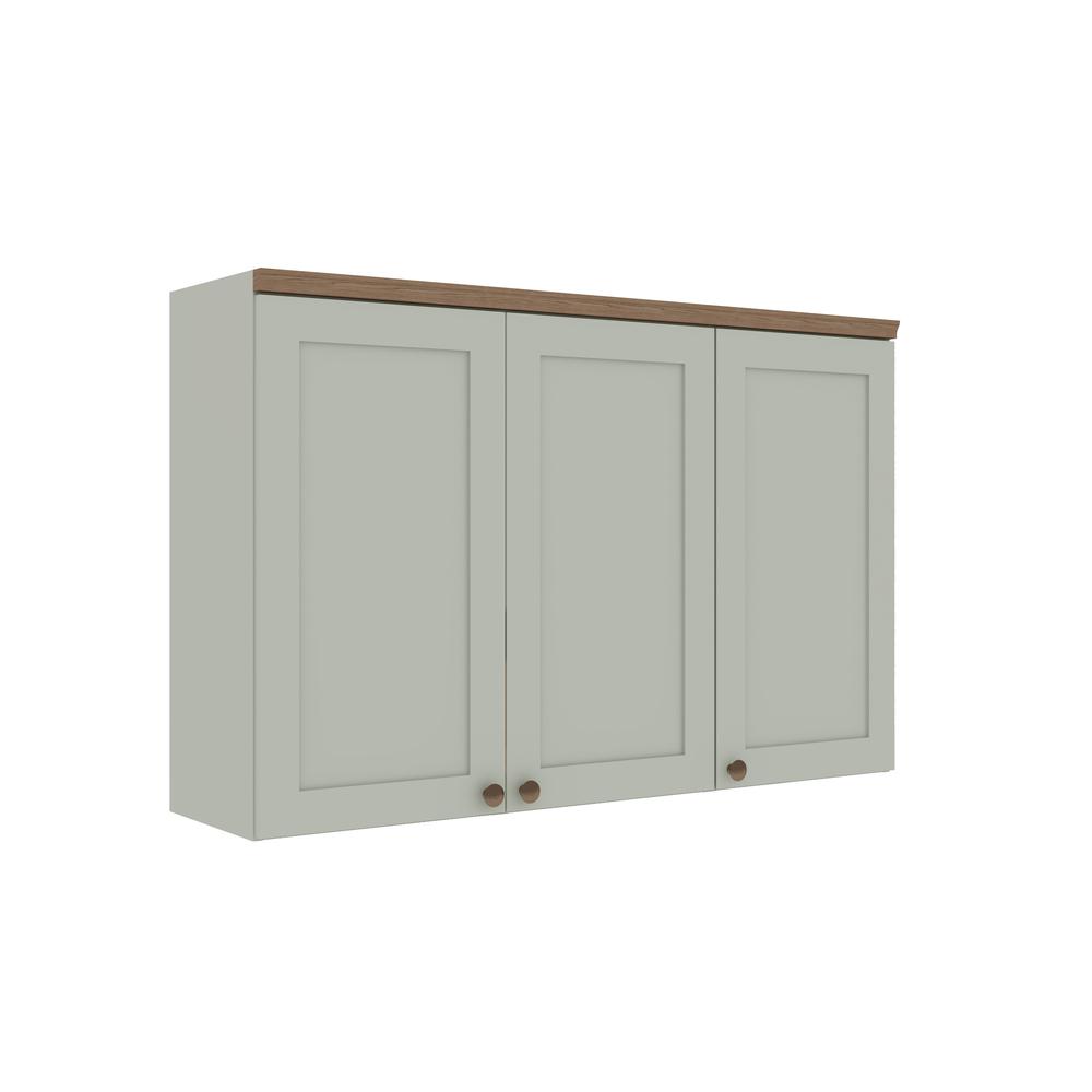 Armário de Cozinha Genialflex Iluminata 3 Portas Hortelã