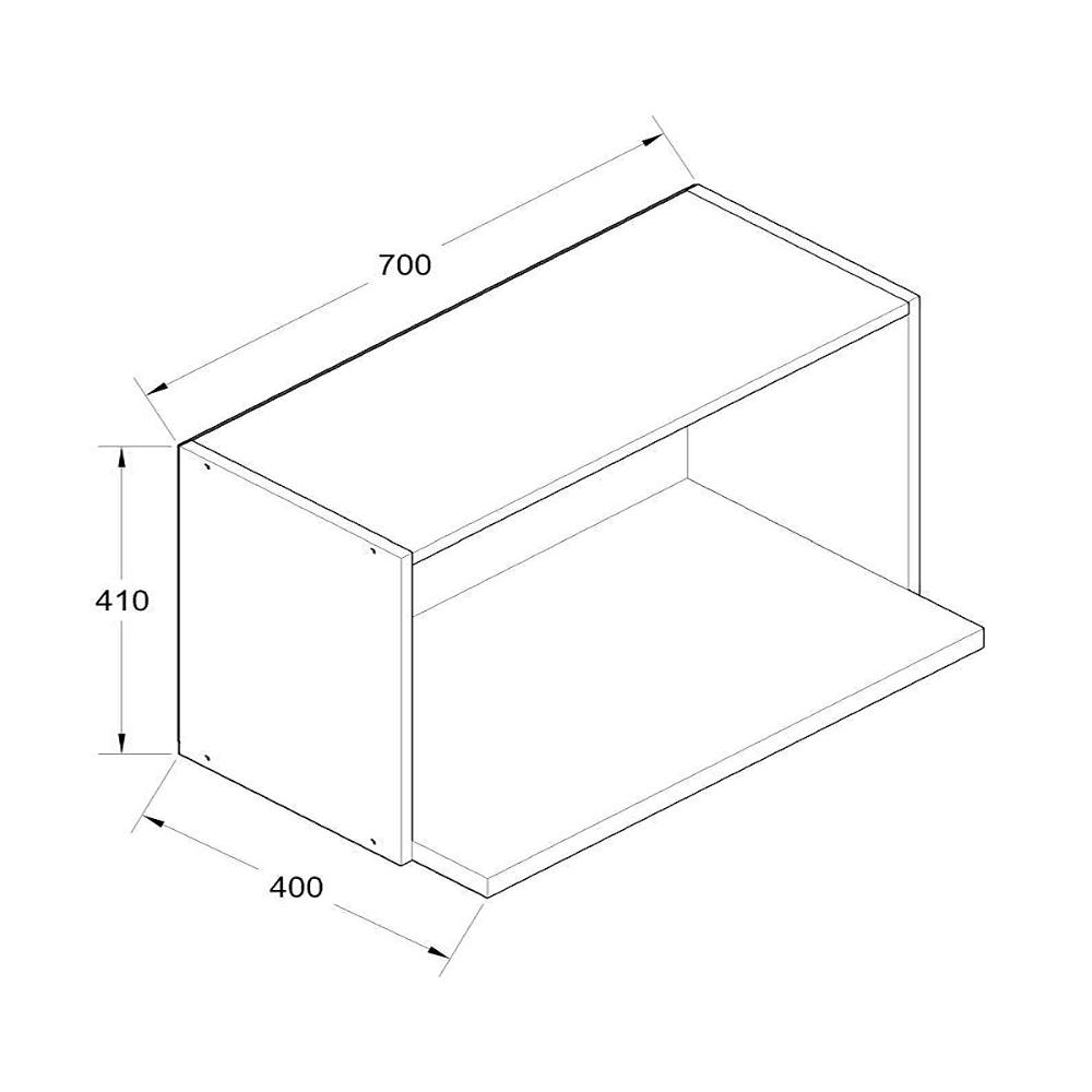 Armário de Cozinha Genialflex Iluminata Aéreo  Branco