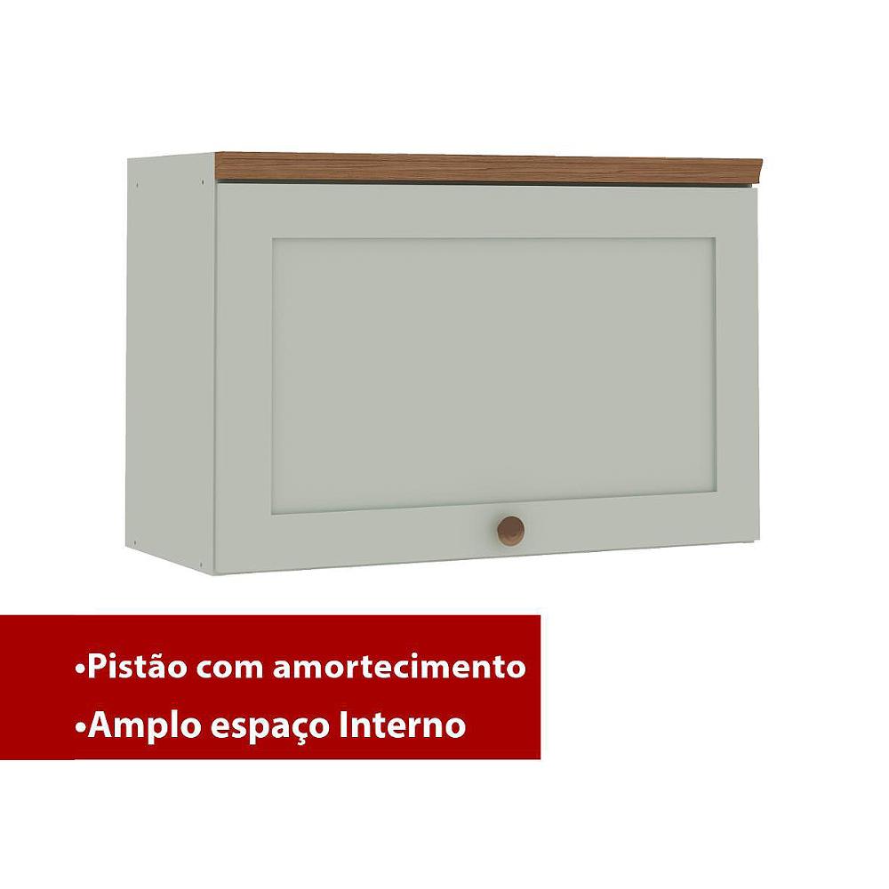 Armário de Cozinha Genialflex Iluminata Aéreo 70 Cm Hortelã