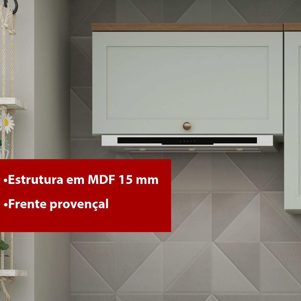 Armário de Cozinha Genialflex Iluminata Aéreo 70 Cm Hortelã