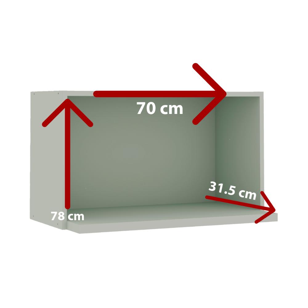Armário de Cozinha Genialflex Iluminata Aéreo Hortelã