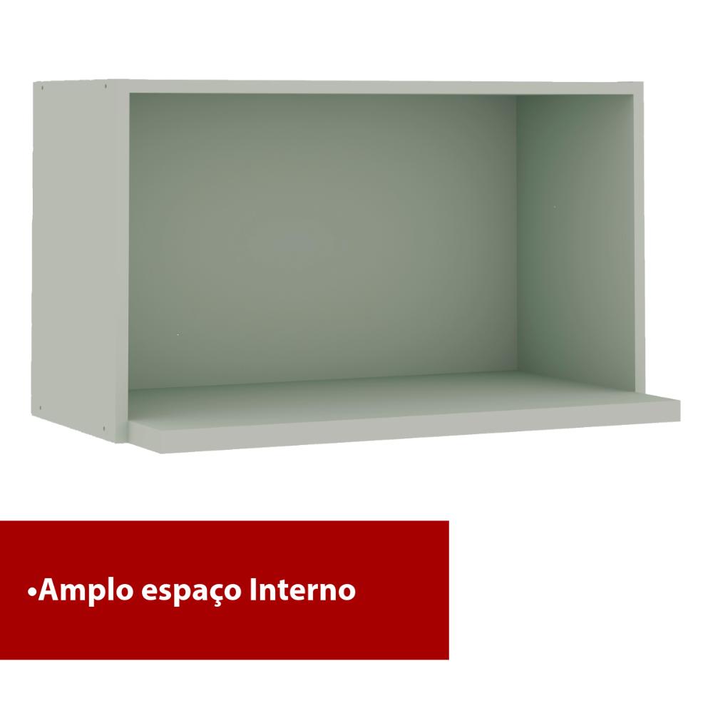 Armário de Cozinha Genialflex Iluminata Aéreo Hortelã