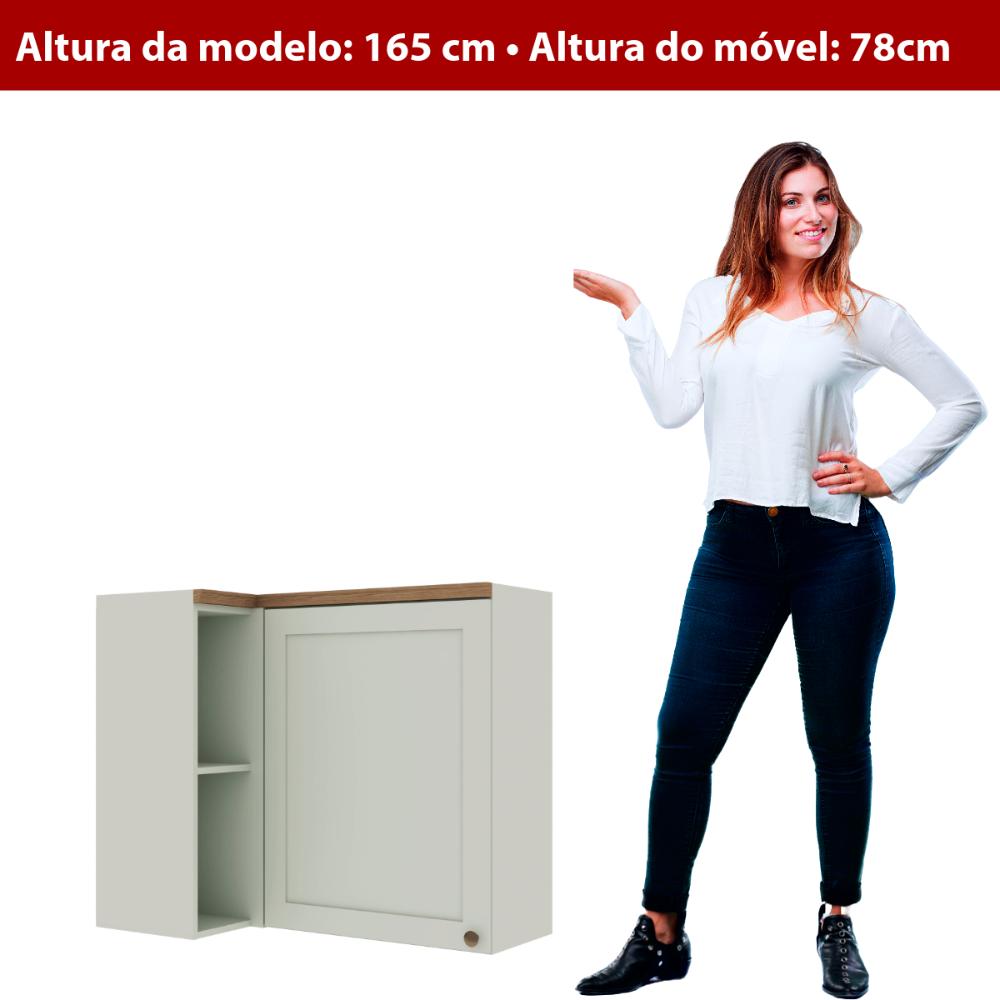 Armário de Cozinha Genialflex Iluminata Aéreo Hortelã