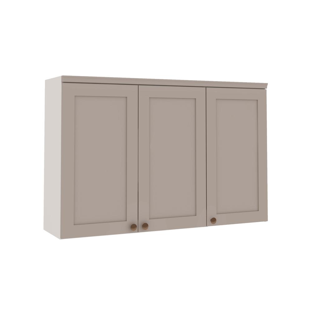 Armário de Cozinha Genialflex Iluminata Aereo  Branco  Fendi