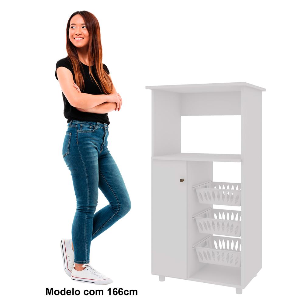 Balcão Cozinha Fruteira Genialflex Josy para 2 Fornos Branco