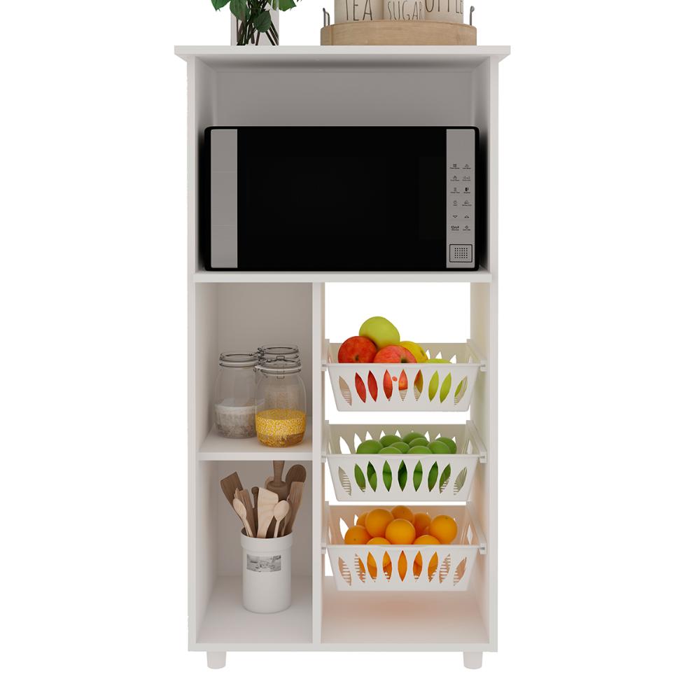 Balcão Cozinha Fruteira Genialflex Josy para 2 Fornos Branco