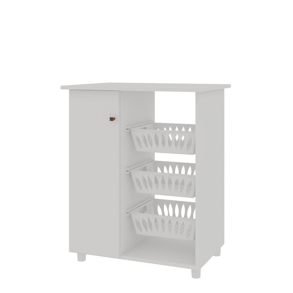 Balcão Cozinha Fruteira Genialflex Lucy Branco