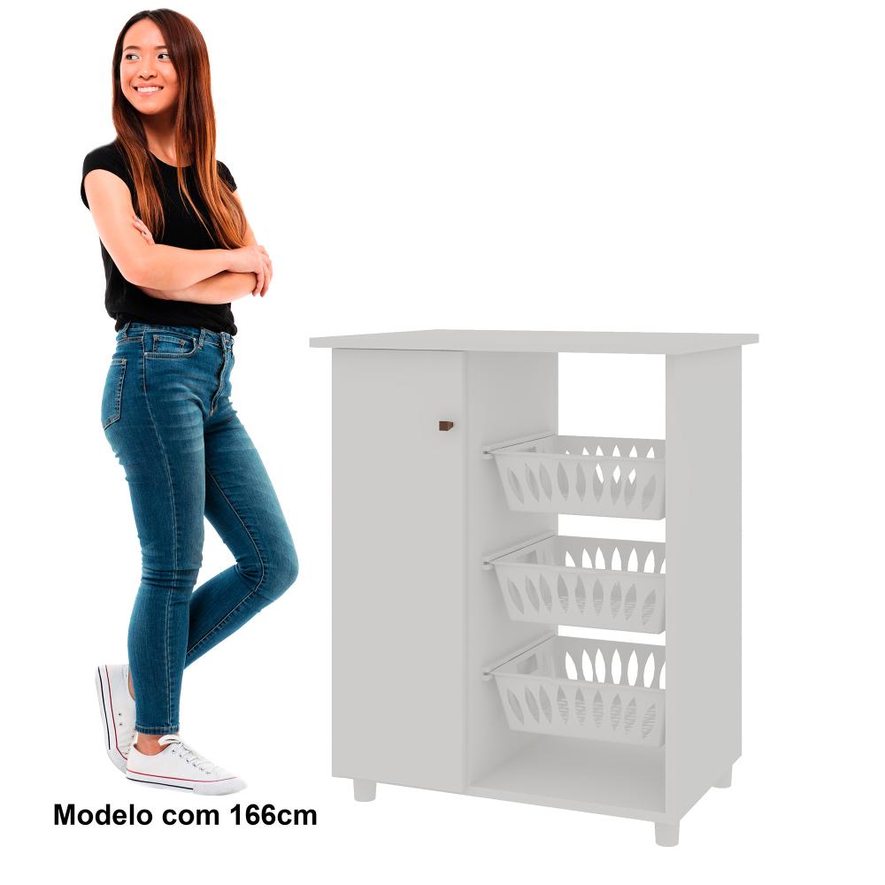 Balcão Cozinha Fruteira Genialflex Lucy Branco
