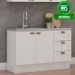 Balcão Cozinha Genialflex Estilo Provençal Sem Tampo Branco