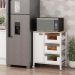 Balcão Multiuso 1 Porta 3 Gavetas Branco Fosco Savana Genialflex