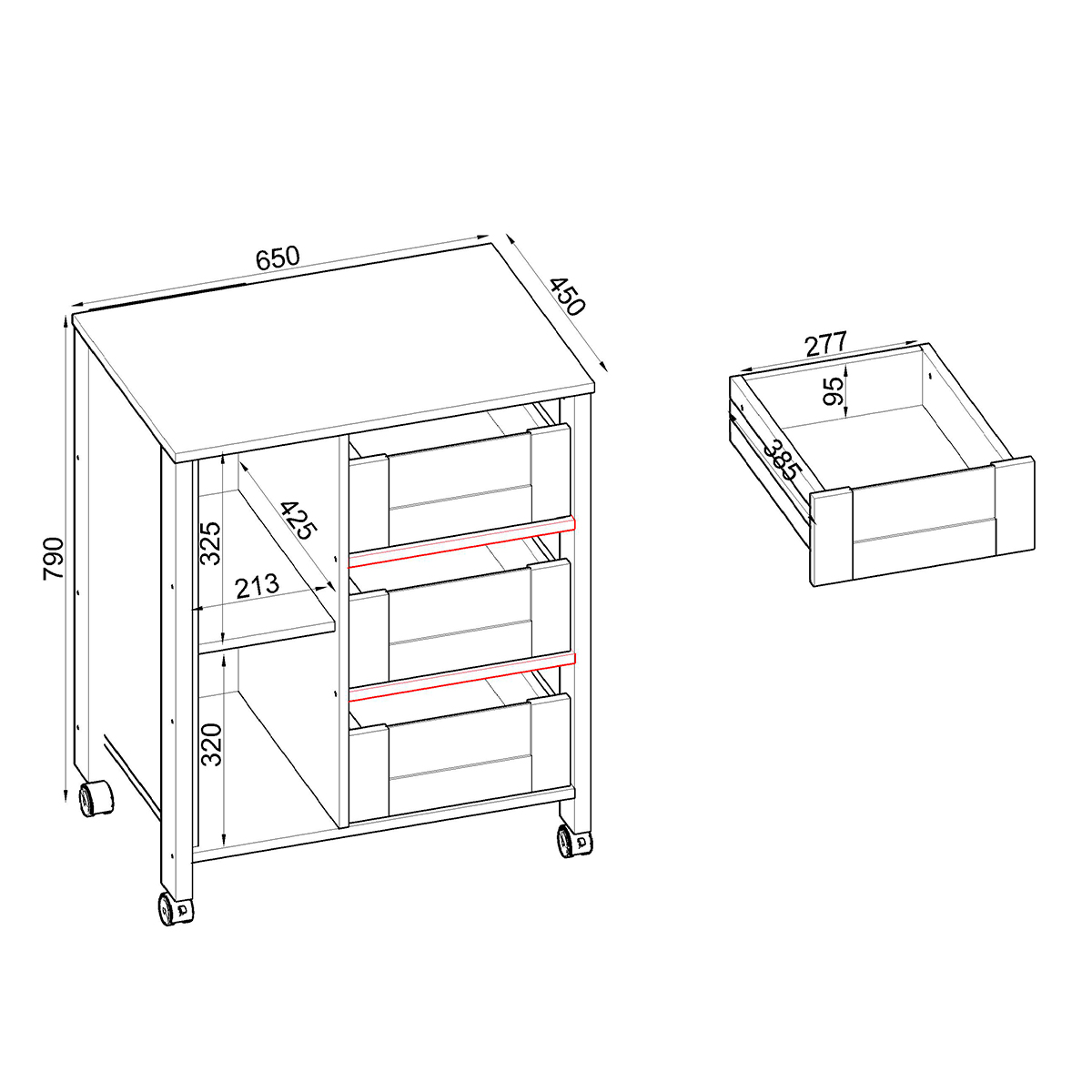 Balcão de Cozinha Genialflex 1 Porta 3 Gavetas Branco Savana