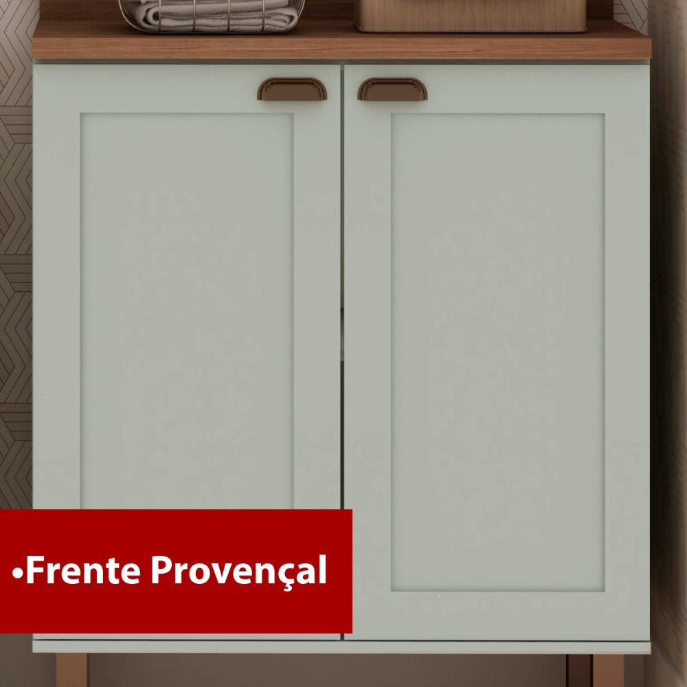 Balcão de Cozinha Genialflex Iluminata 2 Pt S/ Tampo Hortelã