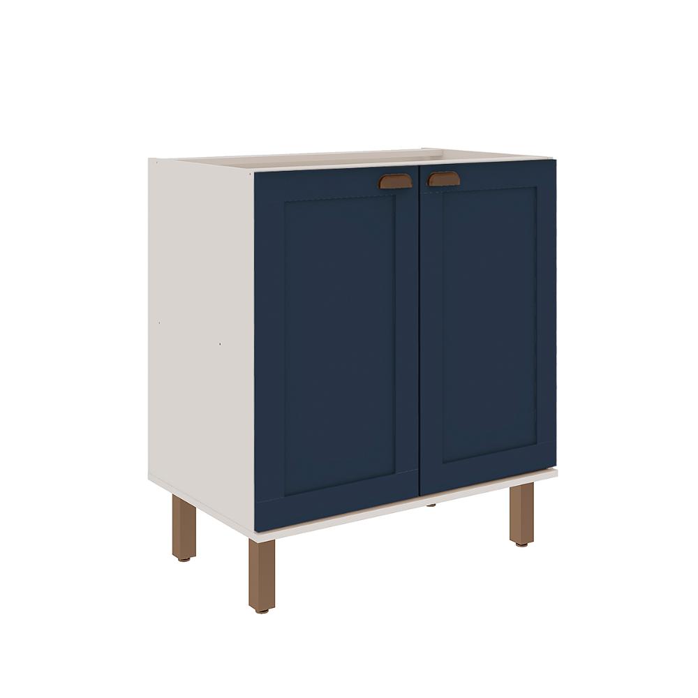 Balcão de Cozinha Genialflex Iluminata 80cm Sem Tampo Br Az