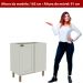 Balcão de Cozinha Genialflex Iluminata Canto Reto Hortelã