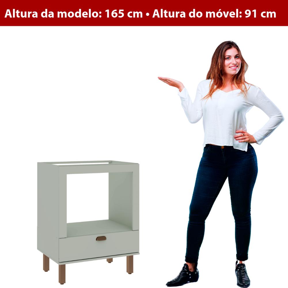 Balcão de Cozinha Genialflex Iluminata Forno Hortelã