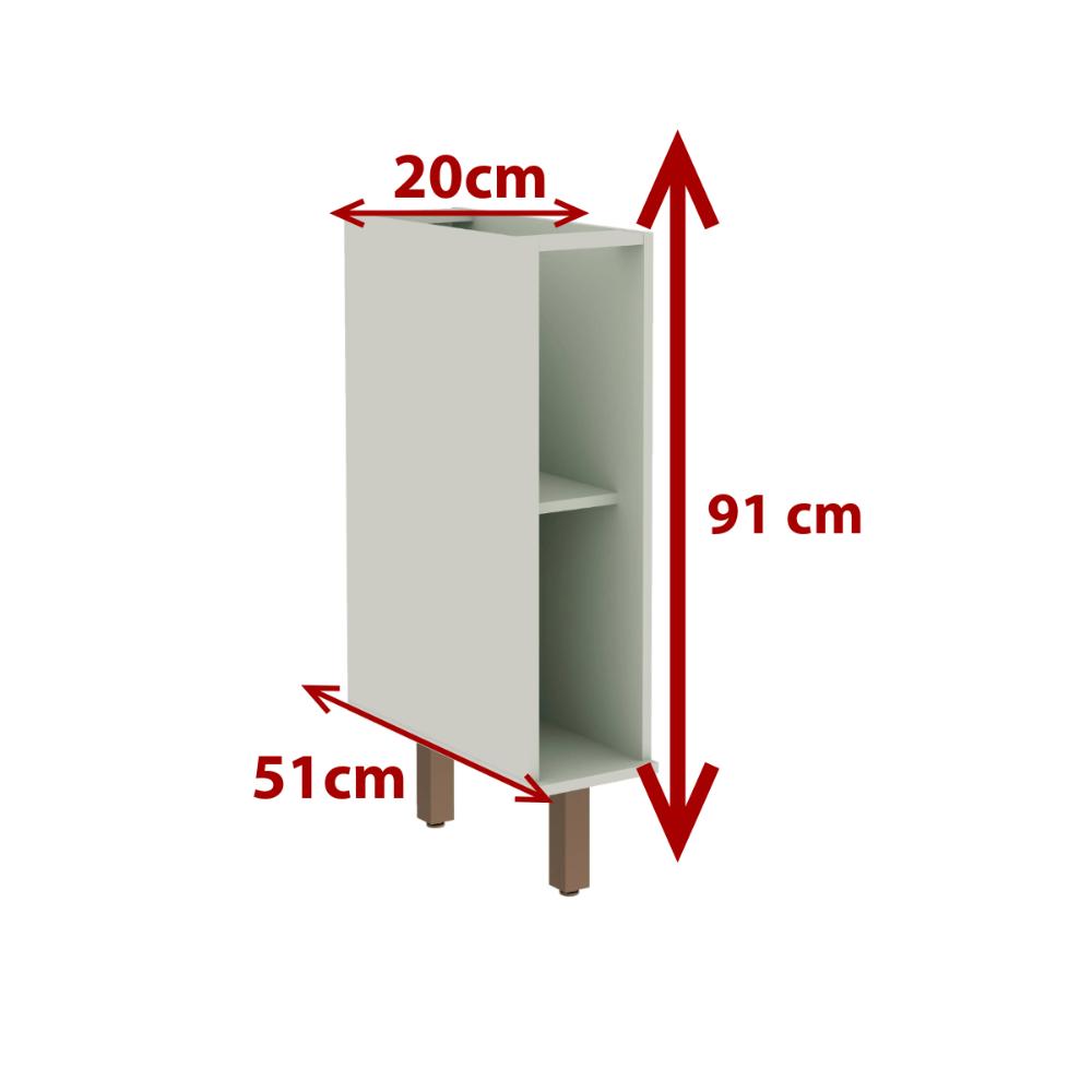 Balcão de Cozinha Genialflex Iluminata Hortelã