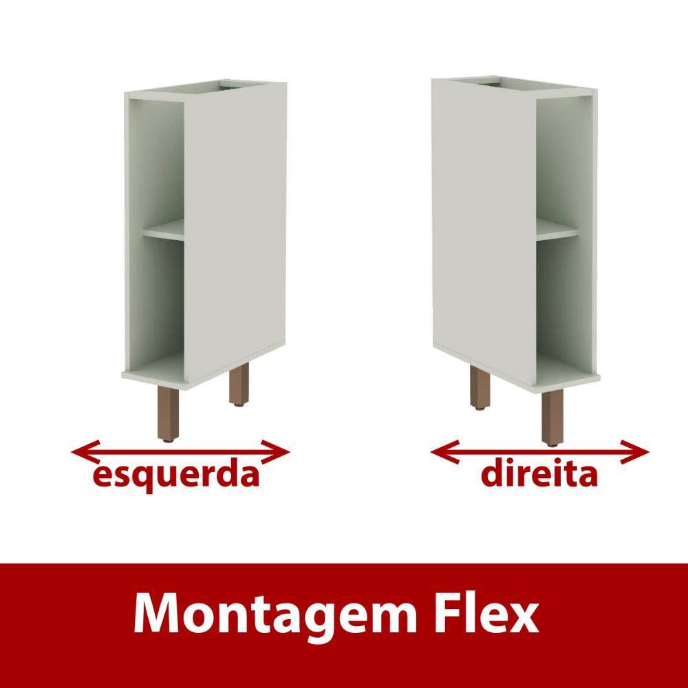 Balcão de Cozinha Genialflex Iluminata Hortelã