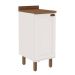 Balcão de Cozinha Iluminata 1 Porta Branco 40 cm