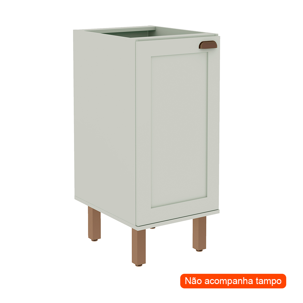 Balcão de Cozinha Iluminata 1 Porta Mint 40 cm