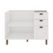 Balcão de Cozinha Iluminata 2 Portas 3 Gavetas Branco 120 cm