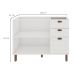 Balcão de Cozinha Iluminata 2 Portas 3 Gavetas Branco 120 cm