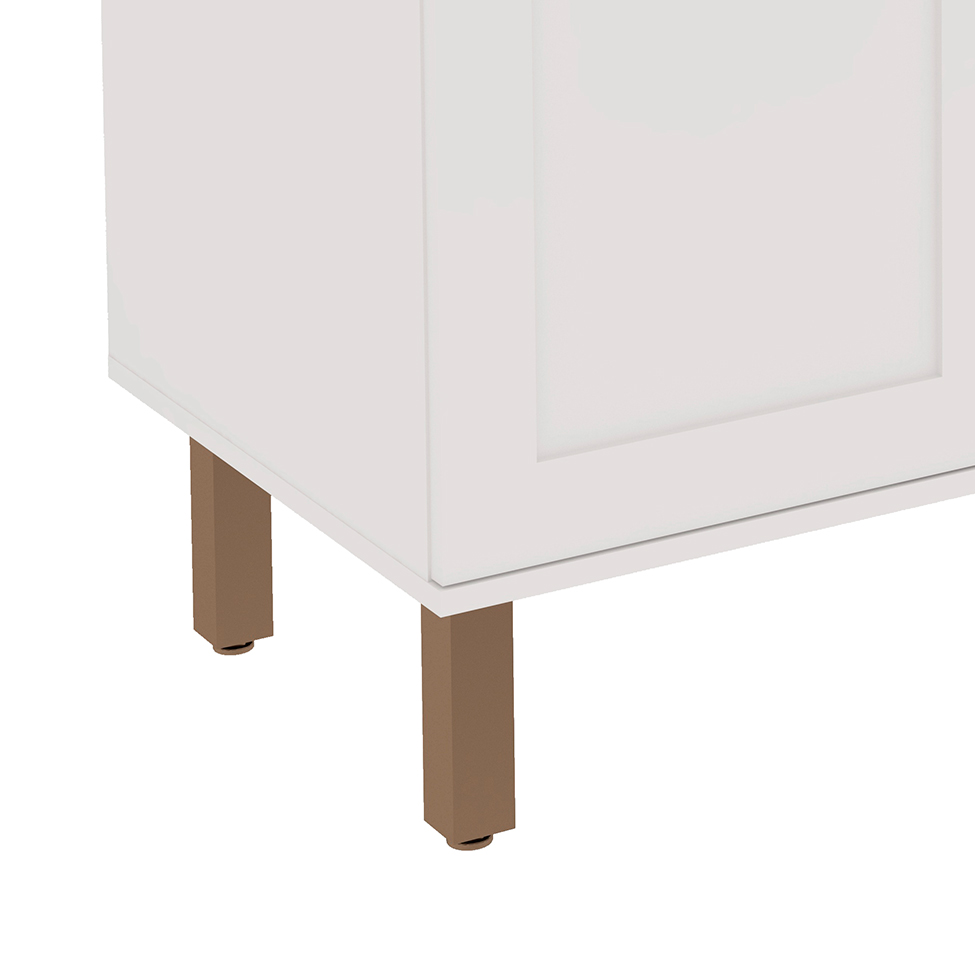 Balcão de Cozinha Iluminata 2 Portas 3 Gavetas Branco 120 cm