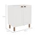 Balcão de Cozinha Iluminata 2 Portas Branco 80 cm