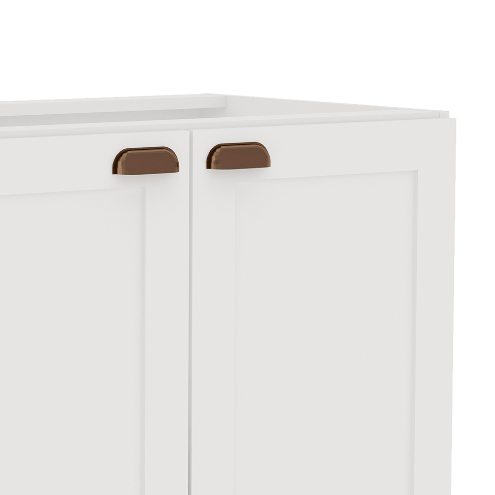 Balcão de Cozinha Iluminata 2 Portas Branco 80 cm