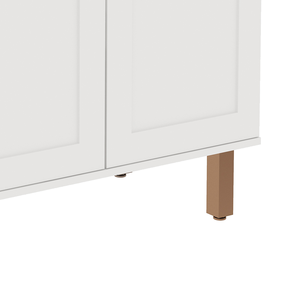 Balcão de Cozinha Iluminata 2 Portas Branco 80 cm