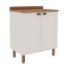 Balcão de Cozinha Iluminata 2 Portas Branco 80 cm