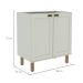 Balcão de Cozinha Iluminata 2 Portas Mint 80 cm
