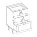 Balcão de Cozinha Iluminata 3 Gavetas Branco 60 cm