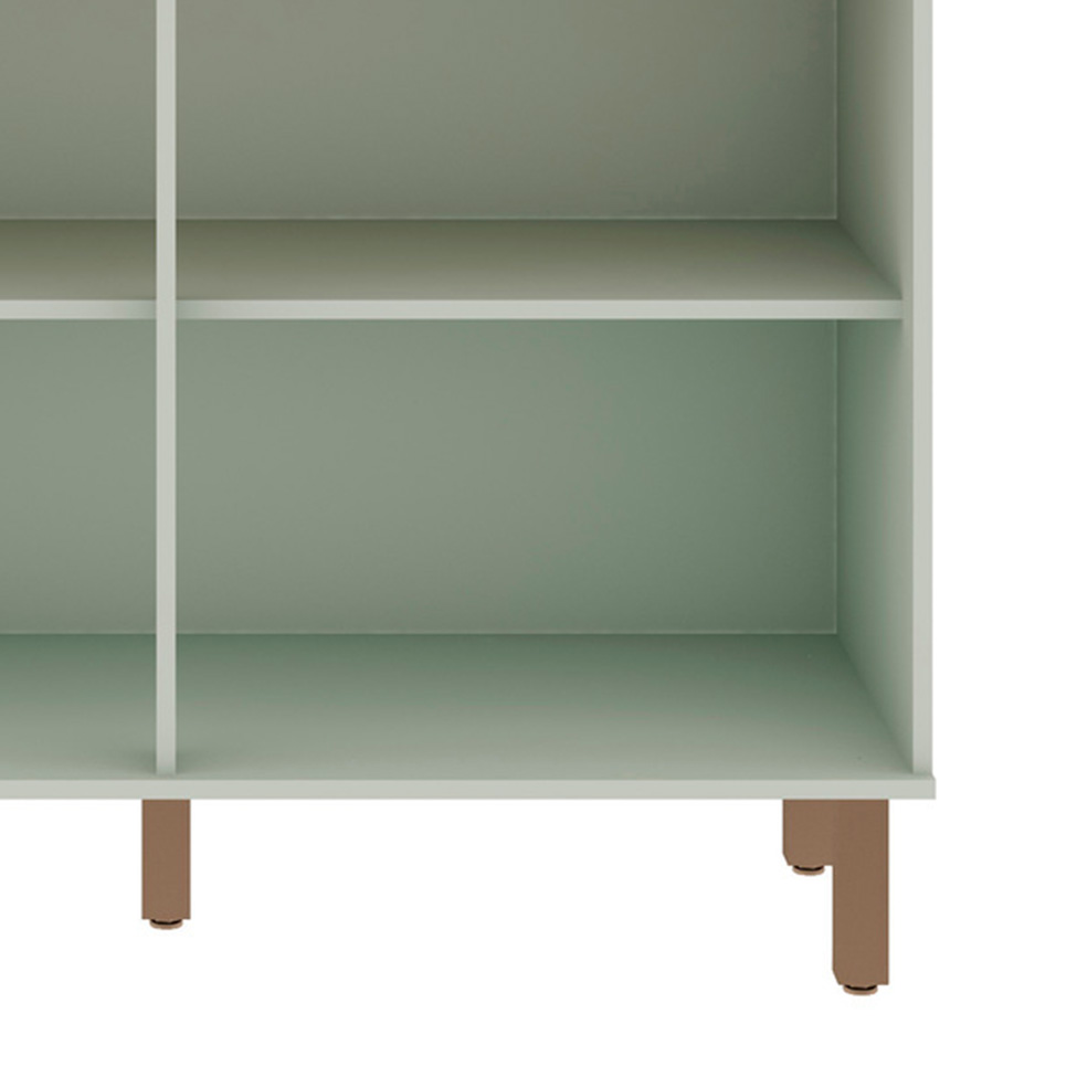 Balcão de Cozinha com Tampo Iluminata 2 Portas Verde Mint e Ébano