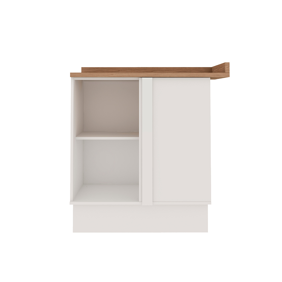 Balcão de Cozinha de Canto Iluminata 1 Porta Branco