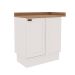 Balcão de Cozinha de Canto Iluminata 1 Porta Branco