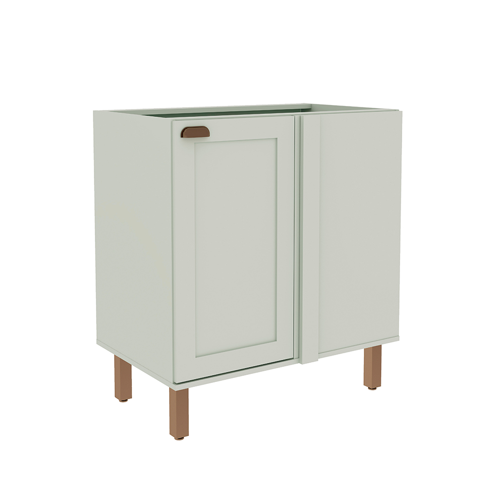 Balcão de Cozinha de Canto Iluminata 1 Porta Verde Mint