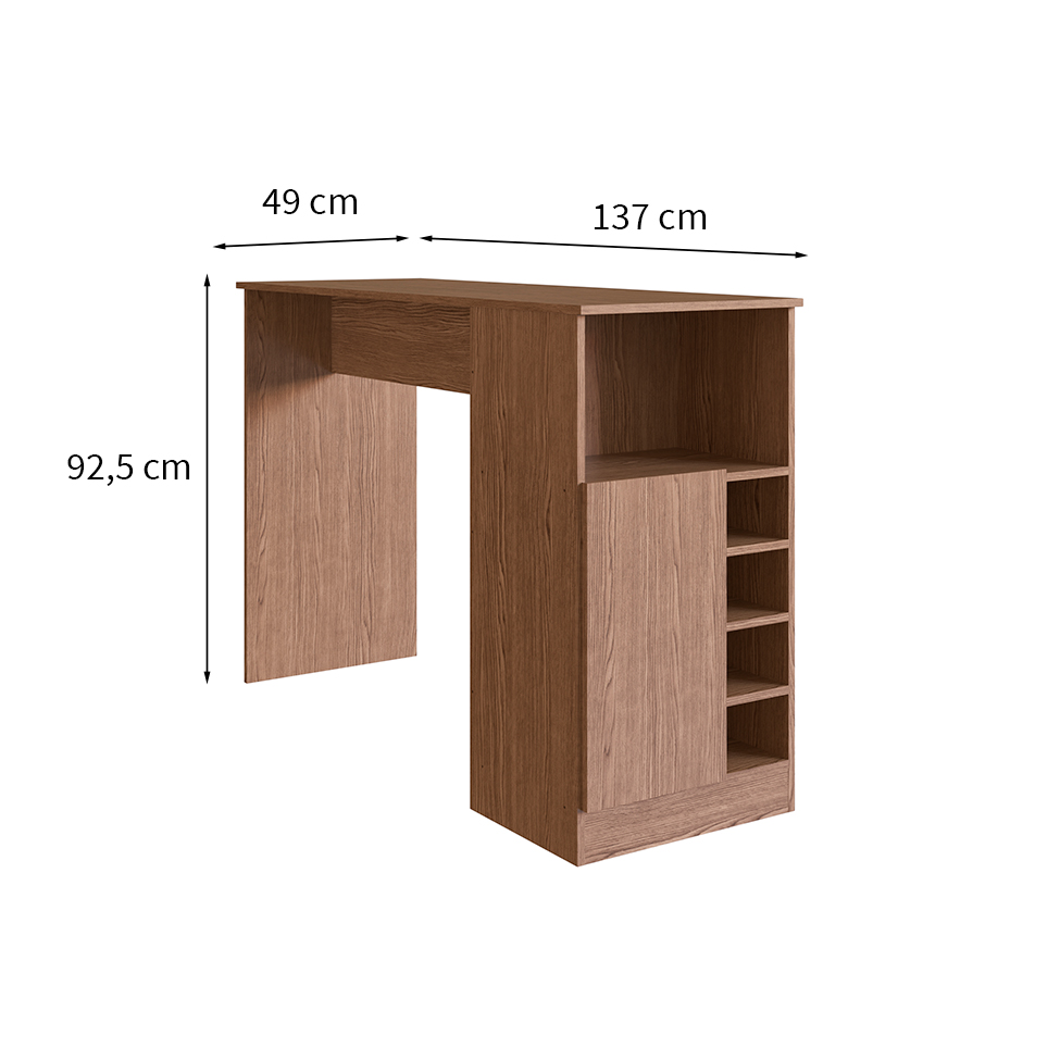 Bancada para Cozinha Conecta 1 Porta Ébano