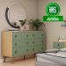 Cômoda Genialflex Amber 6 Gavetas Savana/Alecrim