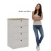 Cômoda Genialflex Branca 4 Gavetas Encaixe Sem Ferramentas