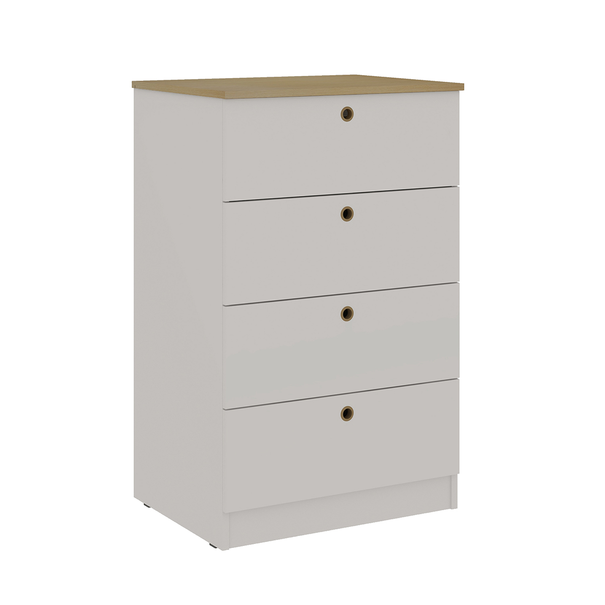 Cômoda Genialflex Branca 4 Gavetas Encaixe Sem Ferramentas